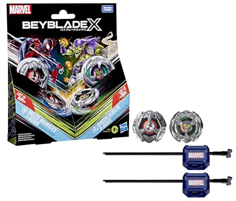 Hasbro Beyblade X in collaborazione con Marvel, Miles Morales 1-60GN vs. Green Goblin 9-80HT
