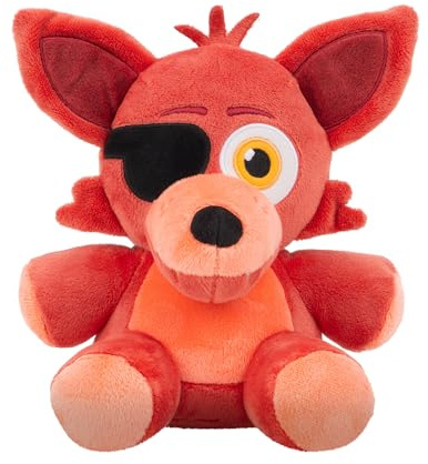 Five Nights at Freddy’s FNF0089 - Classic Foxy Plüschfigur - 20 cm - mit superweichem Material und Augen, die im Dunkeln leuchten - offizielle Jazwares Plüschfigur