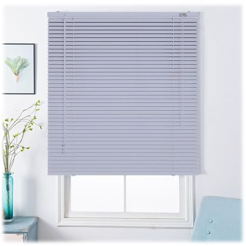 Persiana Veneciana Aluminio Oscurecer, 25mm Estores Horizontales Blackout para Oficina, Privacidad Aislamiento Térmico para Interior Exterior Ventanas Y Puertas 25cm-165cm W(Morado Claro)