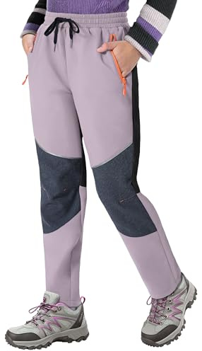 ANGEL CITIZ Kinder Softshellhose Winter Skihose für Jungen & Mädchen Thermo Regenhose Kinder mit Reflektoren Wathose Wanderhose Outdoor 116-158