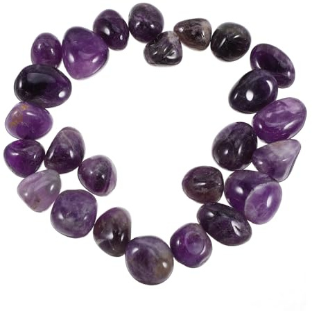 Beatifufu Natural Purple Quartz Stones Polished Agate Pebbles for Aquarium Rocks Fish Tank Vase Fillers Garden Landscaping DIY Crafts and Home Decor