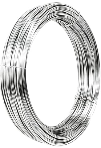 304 Edelstahldraht 2MMX30Meter/1MMX60Meter,Edelstahl-Federdraht Hartdraht,Vollhartdraht,Basteldraht,Gerader Draht,für DIY-Bastelarbeiten Gartenverkabelung (2 mm × 30 Meter)