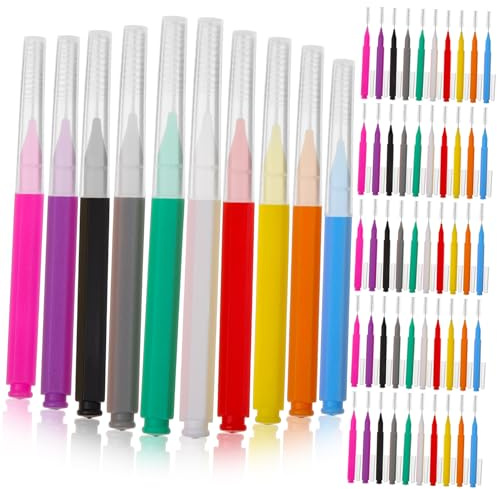 Abaodam 100 pièces Brosses Interdentaires Multicolores Nettoyant Retenue Dentaire Portable pour Appareils Orthodontiques