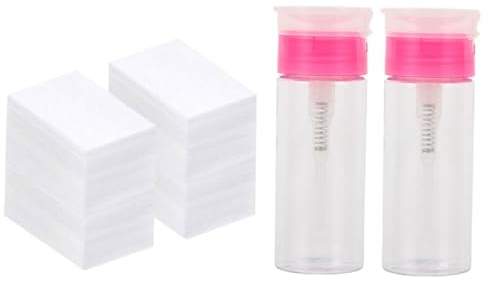 Hohopeti Set di Dischetti per Rimozione Unghie Bottiglia da 100ml in Plastica, Facile da Conservare e Dettagli Delicati, per Manicure Professionale e Viaggio