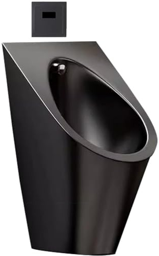 Orinatoio Automatico a Parete per Bagno Maschile, Orinatoio in Acciaio Inox, Orinatoio a Induzione, Orinatoio per Bagno Maschile per Uso in Case, Hotel E Bar Pubblici,Black
