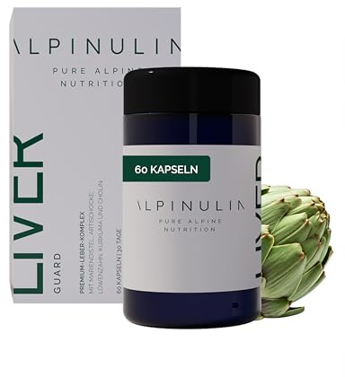 Alpinulin Liver Guard Leber-Komplex Kapseln 60 Stk. vegan - Mit Mariendistel, Artischocke, Löwenzahn, Kurkuma & Alpha-Liponsäure, Enthält Cholin - trägt zur Erhaltung einer normalen Leberfunktion bei