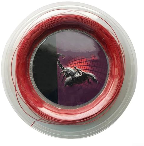 Jotekonoby Corda da badminton in nylon da 200 m, 0,72 mm, per allenamento, elastica, resistente all'usura, compatibile con standard (rosso)