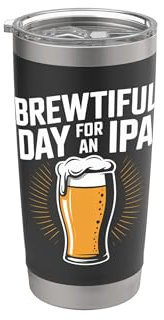 Día cervecero para un entusiasta de la cerveza artesanal IPA Vaso térmico de acero inoxidable de doble pared
