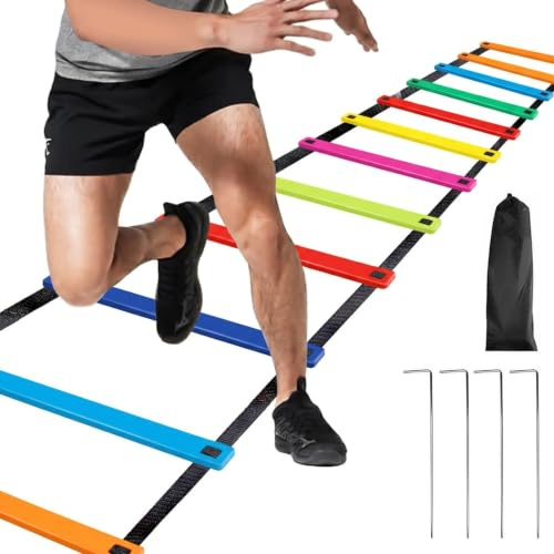 Yibang Coordination Ladder 9 m Training Ladder Speed (Colourful)