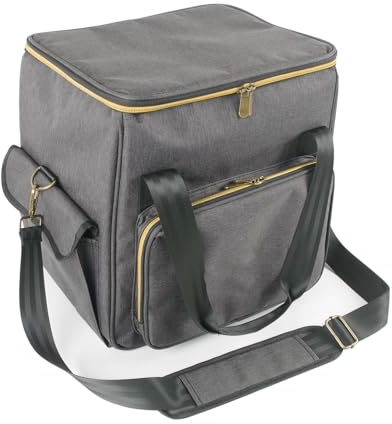 Caja de almacenamiento para discos de vinilo, organizador de viaje, bolsa, álbumes, almacenamiento, bolsa de transporte con divisor, multifuncional con tapa y