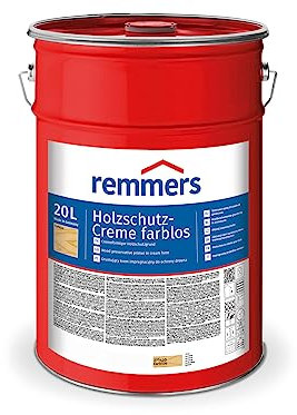 Remmers Holzschutz-Creme farblos, 20 Liter, tropffreie Holzlasur für aussen, 3facher Holzschutz mit Imprägnierung + Grundierung + Lasur