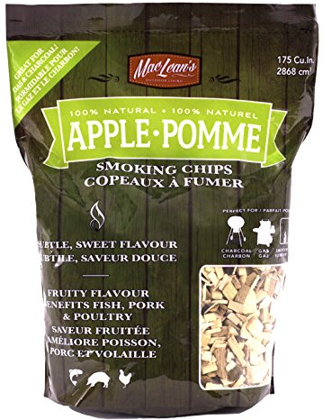 MacLean's Authentic Apple Wood Smoking Chips, 175 Cu. in. Bag
