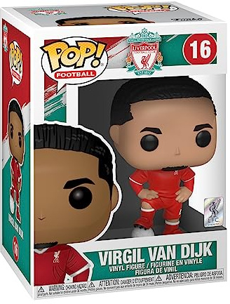 Funko POP! Fotboll: Virgil Van Dijk - (Liverpool) - Liverpool FC - Samlingsbar vinylfigur - Presentidé - Officiell Merchandise - Leksaker för barn och vuxna - Sportfans - Modellfigur för samlare