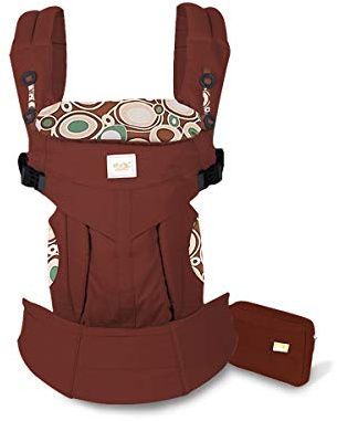 SONARIN Premium Marsupio Neonati Ergonomico,Baby Carrier,Porta Bebè,Cappuccio Rimovibile,da neonato a bambino (0-48 mesi),Supporto per la Testa,Carico massimo 20 kg(Rosso Scuro)