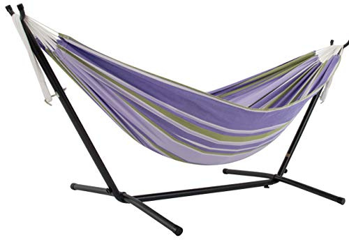 DOUBLE COTTON HAMMOCK WITH STAND (250 CM) - TRANQUILITY