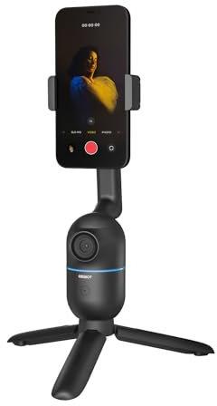 OBSBOT Me AI-Powered Phone Gimbal, Auto-Tracking Phone Tripod with Wide-Angle Sensing Camera, Content Creator Kit for YouTube, Streaming and Vlogging, etc.