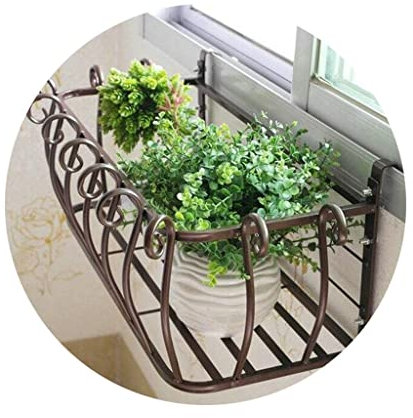 Vasi e accessori per piante Portafiori Per Ringhiera Del Balcone Recinzione In Ferro Battuto Appeso Pianta Fioriera Fioriera Per Fioriera Davanzale Per Fioriera Fioriera Da Ufficio Supporto Giardino S