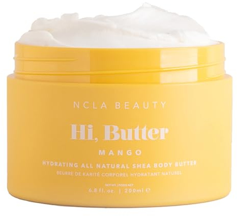NCLA Beauty Hi Butter All Natural Body Butter - Koerpercreme mit Sonnenblumenoel und Shea, Kakao, Mangoextrakten - Mango-Vanille - 200 ml