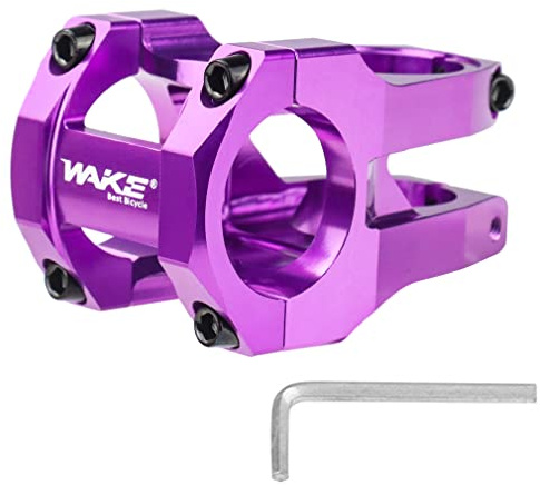 CYSKY 31,8 Potence 45mm VTT Potence de vélo de Montagne Riser Guidon Potence Courte pour la Plupart des potences de vélo de Route, Potence VTT, Potence BMX, Potence de vélo (45mm, Violet)