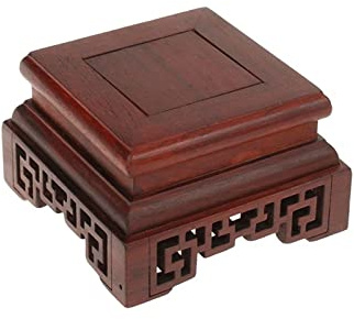 Portapiante Base in legno di sequoia Base intagliata Vaso for piante Piedistallo di Buddha in pietra, espositore stabile for la decorazione della casa Base for bonsai Supporti per piante ( Size : A )