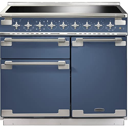 Rangemaster Elise ELS100EISB 100cm Electric Range Cooker with Induction Hob - Stone Blue