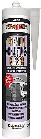KIMTEC FLEX Hochleistungskleber PREMIUM Baukleber Universal | Stahl Edelstahl Kupfer Zink Aluminium blank/eloxiert | Polyurethan ABS PVC Acrylglas Polycarbonat Polyester | Glas Beton Holz Emaille