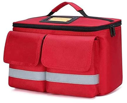 UZIAH Erste Hilfe Tasche Mit Hoher Kapazität, Tragbares Familienmedizin-Set, Wasserdichtes Reise-Erste-Hilfe-Set, Mit Abnehmbarem Schultergurt Für Camping, Zuhause,Rot