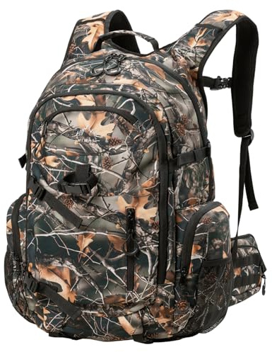 UNIHIMAL Mochila de Caza para Hombres, Mochilas de Camuflaje Impermeables para Caza con Cubierta de Lluvia, Mochila Diaria Duradera de Gran Capacidad, Accesorios de Equipo de Caza para Hombres