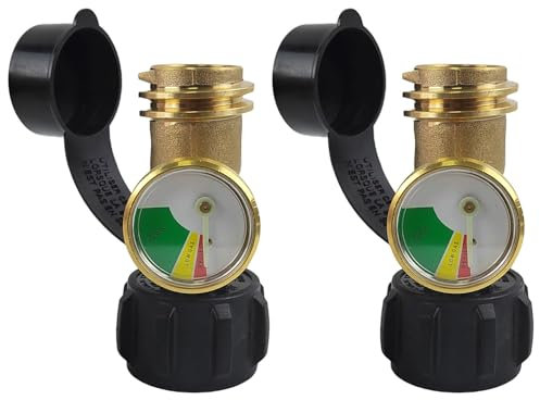 2 Stück Propangas Füllstandsanzeige Gasflasche für QCC1/Typ1-Verbindung, Gasdruckmessgerät für Gasflaschen, Grills, Wohnmobile, Heizungen