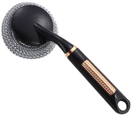 puzzlegame Brosse à récurer, Brosse métallique, Brosse à gratter en Fil d'acier Inoxydable | Brosse métallique pour casseroles en Acier Inoxydable,Brosse en Laine d'acier à Long Manche en Acier