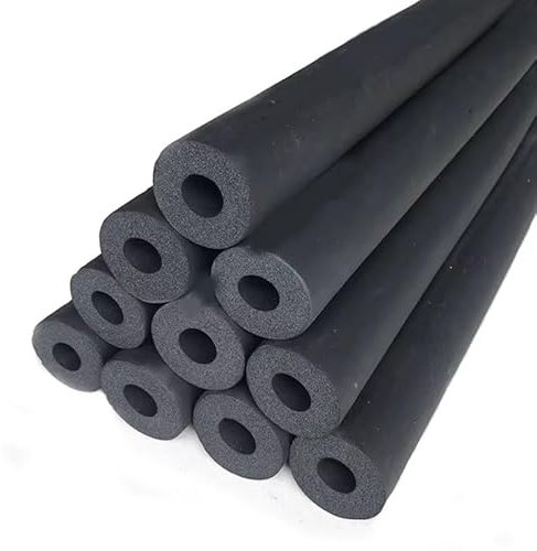 1.7m Isolamento Tubo Coperture, Schiuma per Tubi Isolata, Spessore 9 mm, Impermeabile/antigelo/ritardante di Fiamma, Condizionatore d'Aria Esterno Isolamento Schiuma Tubi, ID 6-48 mm(6 mm x 9 mm x 1.7