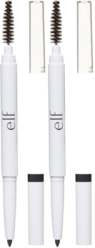 e.l.f. Instant Lift Brow Pencil, Dual-Sided, Precise, Fine Tip, Shapes, Defines, Fills Brows, Contours, Combs, Tames, Deep Brown 0.18g (Pack of 2)