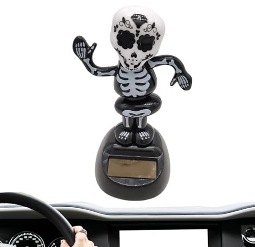 Generisch Solar Tanzen Spielzeug Figur - Halloween-Ornamente Fürs Auto | Halloween Solar Wackelfiguren Solar Wackelkopf Spielzeug, Auto Interieur Innendekoration Dashboard Dekoration