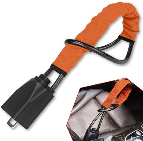 RMPKF Lenkradkralle Für Auto, für VW Multivan T5 2003-2015 Diebstahlschutz fürs Auto, Diebstahlschutz, Universalgröße, 3 Schlüssel,B-Orange