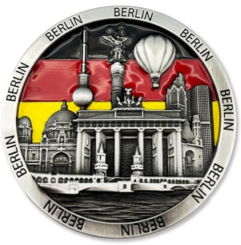 United1871 Metall-Magnet Berlin | typisches Hauptstadt Souvenir | Kühlschrankmagnet | Designed in Germany