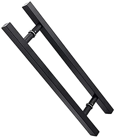 Generico Maniglia Moderna per Porta Scorrevole a Due Lati in Acciaio Inox, Stile Scala, per Porte in Legno/Vetro - 120 cm x 90 cm - Ferramenta per Porte d'ingresso contemporanee