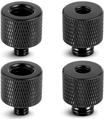 Alrhso Gewindeadapter Aluminiumlegierung 4 Stück 3/8“ auf 1/4“ & 1/4“ auf 3/8“ Stativ Schraube Adapter für Stativ, Kamera, Mikrofonständer, Lampenstative, Monitor