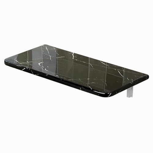 Platzsparender Wandklapptisch - Vielseitiger Wandtisch für Esszimmer, Küche, Balkon & Wohnzimmer - Schwarz Ideal für Zuhause & Outdoor Kompaktes & Stilvolles Design