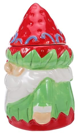 BESTYASH Boîte Céramique Décorative de Noël avec Couvercle Pot à Bonbons et Biscuits Porcelaine Récipient Hermétique pour Friandises Festives pour Rangement et Présentation Gourmande de