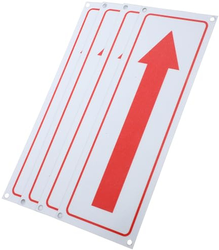 Cabilock Lot de 4 Panneaux Fléchés Extérieurs en Alliage d'Aluminium 10 X 35 CM Résistants aux Intempéries et à la Corrosion Panneaux d'Indication de Direction Gauche et Droite pour
