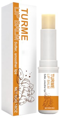 Lip Moisturizer, Natural Plumping Effect, 1.8x8cm, Turmeric Lip Balm, Smokers Dark Lips With Turmeric Oil, Smooth Everyday Application, For Women And Men