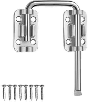 Qrity 1 Pezzi Scorrevole Chiavistello con Viti, Lunghezza 100 mm, Catenaccio Porta Serratura per Camere da Letto, Armadi da Cucina e Porte Scorrevoli