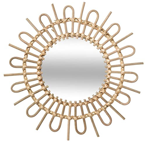 Atmosphera - Spiegel Soleil - Rattan D 50 cm - Beige