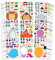 JOYIN 36 Animales Pegatinas Infantiles Pegatinas Set Haz tus propias hojas de adhesivos para mezclar y combinar animales con leones, monos y animales de fantasía, detalles cumpleaños infantiles