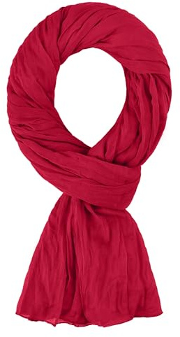 ALLEE DU FOULARD Schal für Damen und Herren, Leichte Stola - 100% Baumwolle – Größe 200 x 110 cm - Über 40 Unifarben – Premium-Schal - flexibel und komfortabel