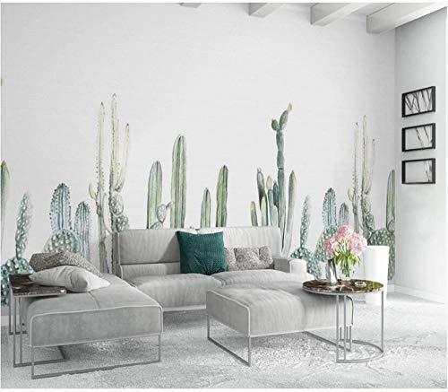 Papier Peint Panoramique Tapisserie Intissé Murales 3D Décoration Murale Effet Trompe Loeil Fond De Cactus Simple
