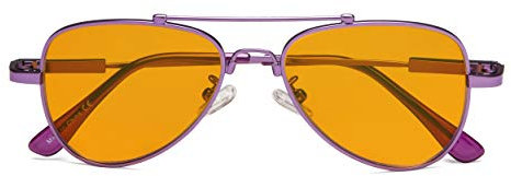 CessBlu Kids Blocking Computer Screen Blue Rays Bendable Computer Eyeglasses Better Sleeping Lens for Boys Girls(Purple)+0