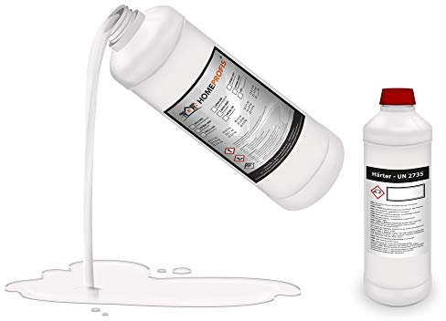 Home Profis® HPBH-100 glasklares Premium DIY Bastelharz (1,2kg) – Transparentes, flüssiges 2K Epoxidharz zum Basteln Gießharz für Schmuck Formen Dekoration Epoxy Resin Schmuckherstellung Rivertable