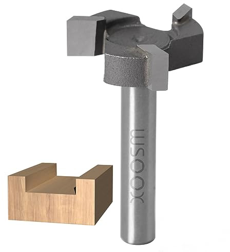 WSOOX Fresas vástago de 1/4 Brocas fresadoras para tabla de snowboard CNC para fresadora de madera, fresa de rebajadora de losa