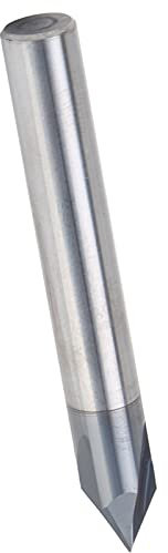 Fraise en Bout de Chanfrein, Fraise à 3 Cannelures 60 ° en Acier au Tungstène CNC Découpant le Bit de Routeur de Polissage Conception Monobloc(D8*60°*60L)